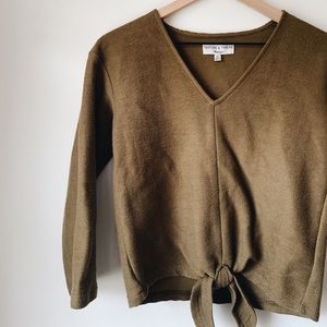 Madewell Texture & Thread Tie-Front Top